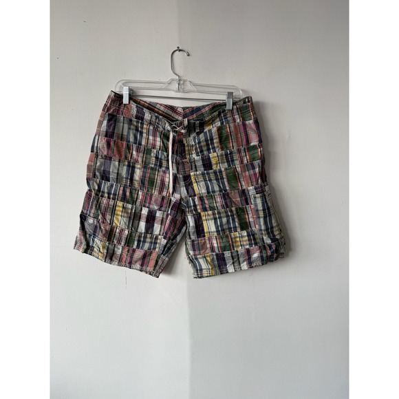 Polo Ralph Lauren Patchwork Madras Shorts Mens 32 Plaid Multicolor‎ Drawstring